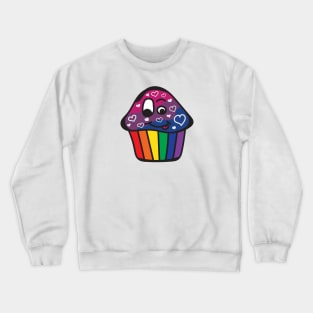 Biromantic Pride Rainbow Cupcake Crewneck Sweatshirt